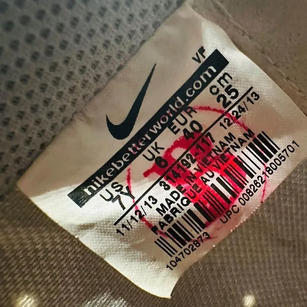 Nike Air Force 1 (GS) “Triple White”GS Size 7Y (314192-117)